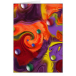Swirling Spheres Abstract Greeting or Note Card