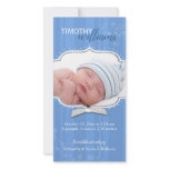Swirling Stripe Baby Boy Photo Birth Announcements Photo Cards
