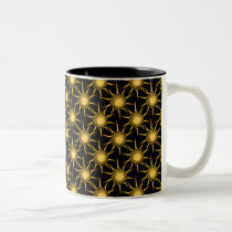 Swirling Suns Mug, Lemon Yellow mugs