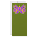 Swirling Vintage Butterfly Customized Rack Card