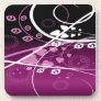 Swirling White and Purple Vines