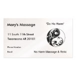 Swirling Yinyang Symbol (black) Business Card Templates