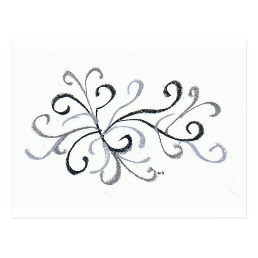 Swirls and Twirls Postcard Zazzle
