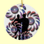 Swirls Around Couple ornaments