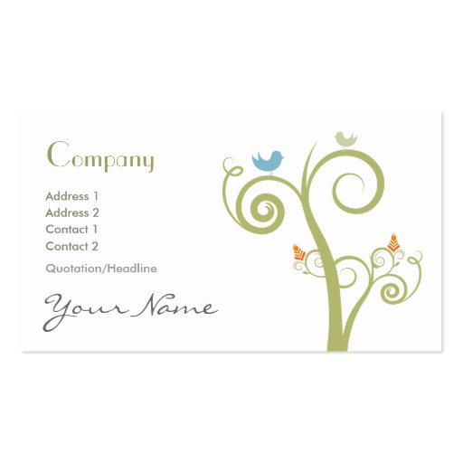 Swirls Business Card (front side)