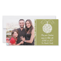 Swirls Christmas photo card
