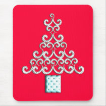 Swirls Christmas Tree mousepads