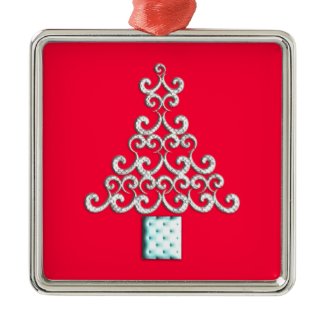 Swirls Christmas Tree ornament