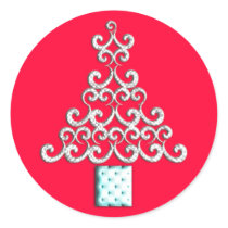 Swirls Christmas Tree stickers