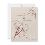 Swirls Elegant Wedding Announcement