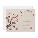 Swirls & Flowers Elegant Wedding Announcement