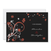 Swirls & Flowers Elegant Wedding Announcement
