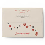 Swirls & Flowers Elegant Wedding Envelope