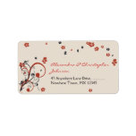 Swirls & Flowers Elegant Wedding Address Label
