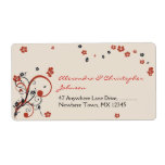 Swirls & Flowers Elegant Wedding Custom Shipping Labels