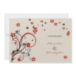 Swirls & Flowers Wedding Announcement