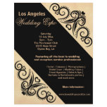 Swirls Heart Wedding Expo (Orange) flyers