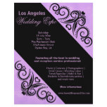 Swirls Heart Wedding Expo (Purple) flyers