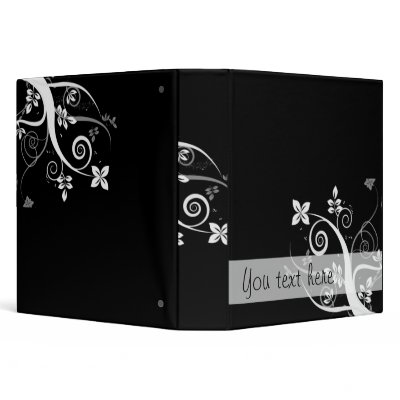 Swirls in Black Avery Binder