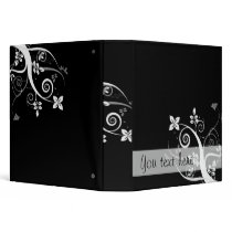 Swirls in Black Avery Binder
