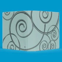 swirls in blue Binder binders