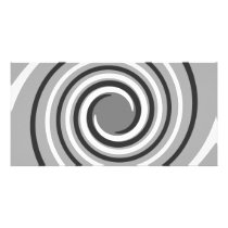 Swirls in Gray and White. Spiral Design. Customized Photo Card