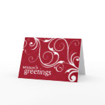 Swirls in Red Pattern Greeting Card