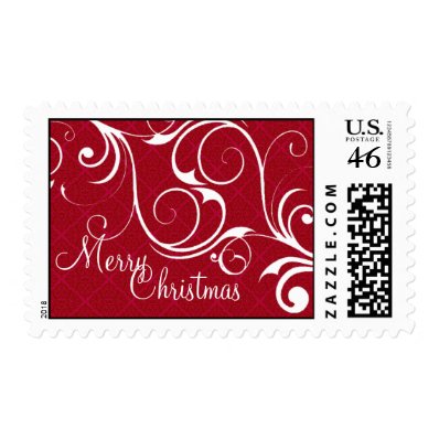 Swirls in Red pattern Stamp