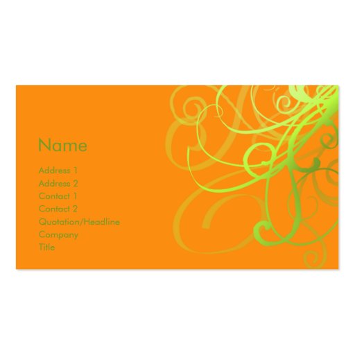 Swirls No. 0002 Business Cards (front side)