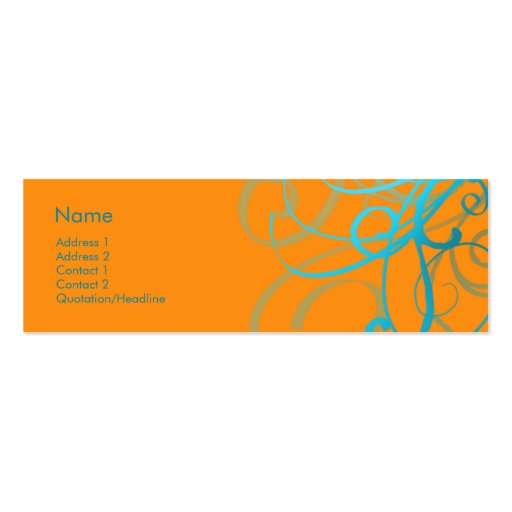 Swirls No. 0003 Business Card (front side)