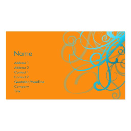 Swirls No. 0003 Business Cards (front side)