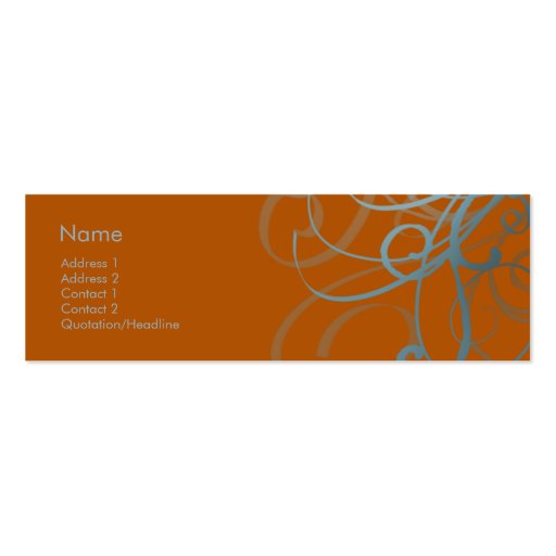 Swirls No. 0011 Business Card (front side)