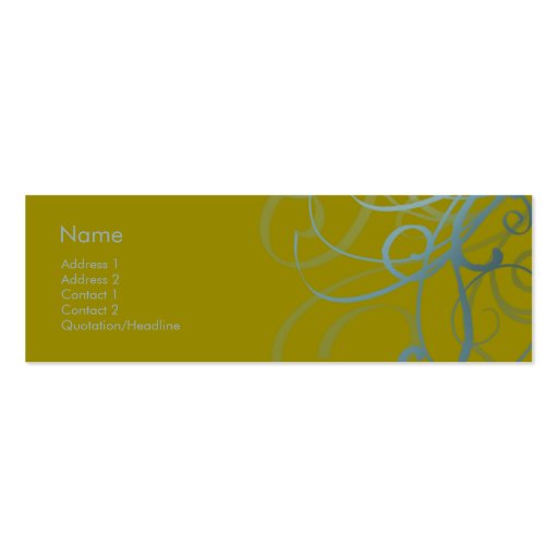 Swirls No. 0012 Business Cards (front side)