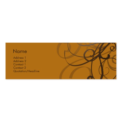Swirls No. 0013 Business Card Template (front side)