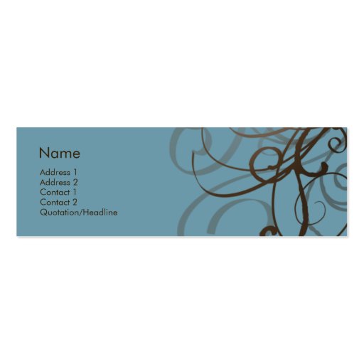 Swirls No. 0014 Business Card Template (front side)