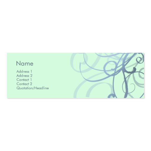 Swirls No. 0023 Business Card (front side)