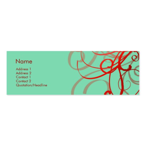 Swirls No. 0024 Business Cards (front side)