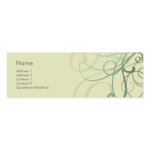 Swirls No. 0026 Business Cards (front side)
