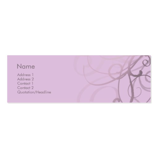Swirls No. 0031 Business Card Template (front side)