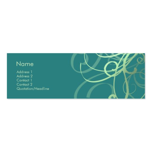 Swirls No. 0032 Business Card Template (front side)
