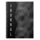 Swirls on Frosted Glass: Basic Black Spiral Notebook