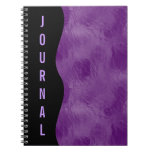 Swirls on Frosted Glass: Majestic Purple Spiral Notebooks