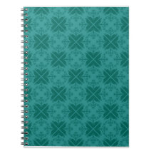 Swirls Pattern Spiral Notebook:Green