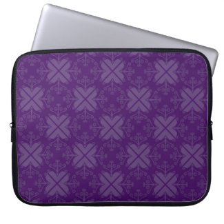 Swirls Patterned Laptop Sleeve: Eggplant electronicsbag