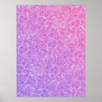 Swirls: Purple-Pink posters