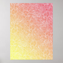 Swirls: Red-Yellow posters