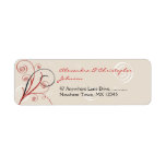 Swirls & Spirals Elegant Wedding Return Address Label