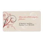 Swirls & Spirals Elegant Wedding Shipping Labels