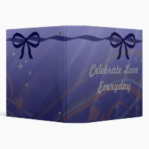 Swirls Stars and Bows Set Binder