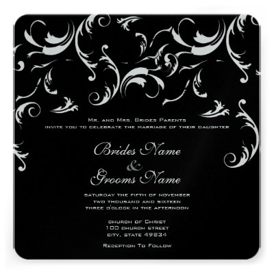 Swirls Wedding Invitation